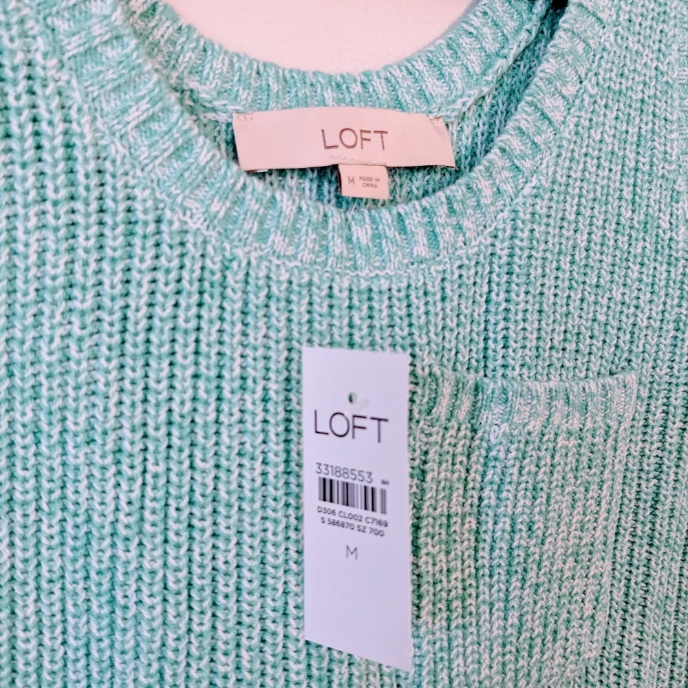 LOFT Ribbed Pocket Sweater Tank - Picture 5 of 7